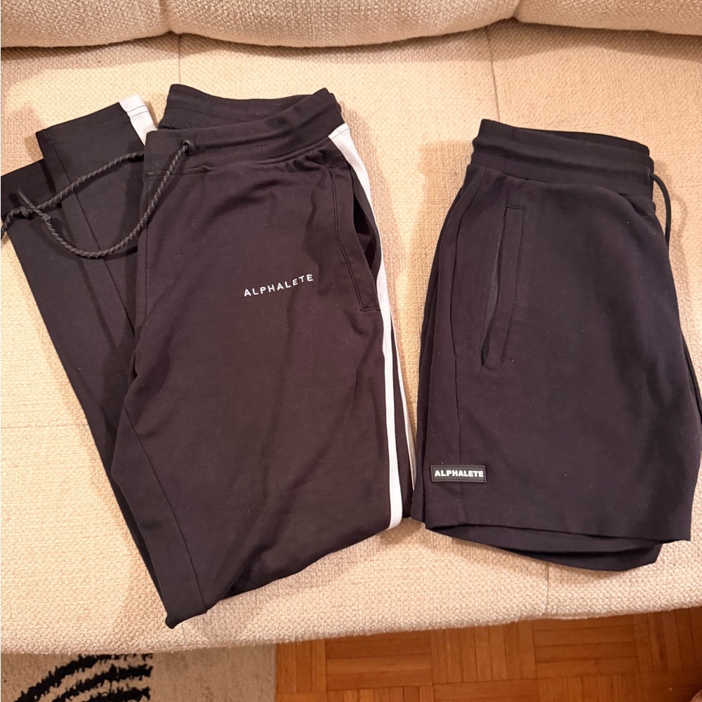 Alphalete Black and White Activewear Set